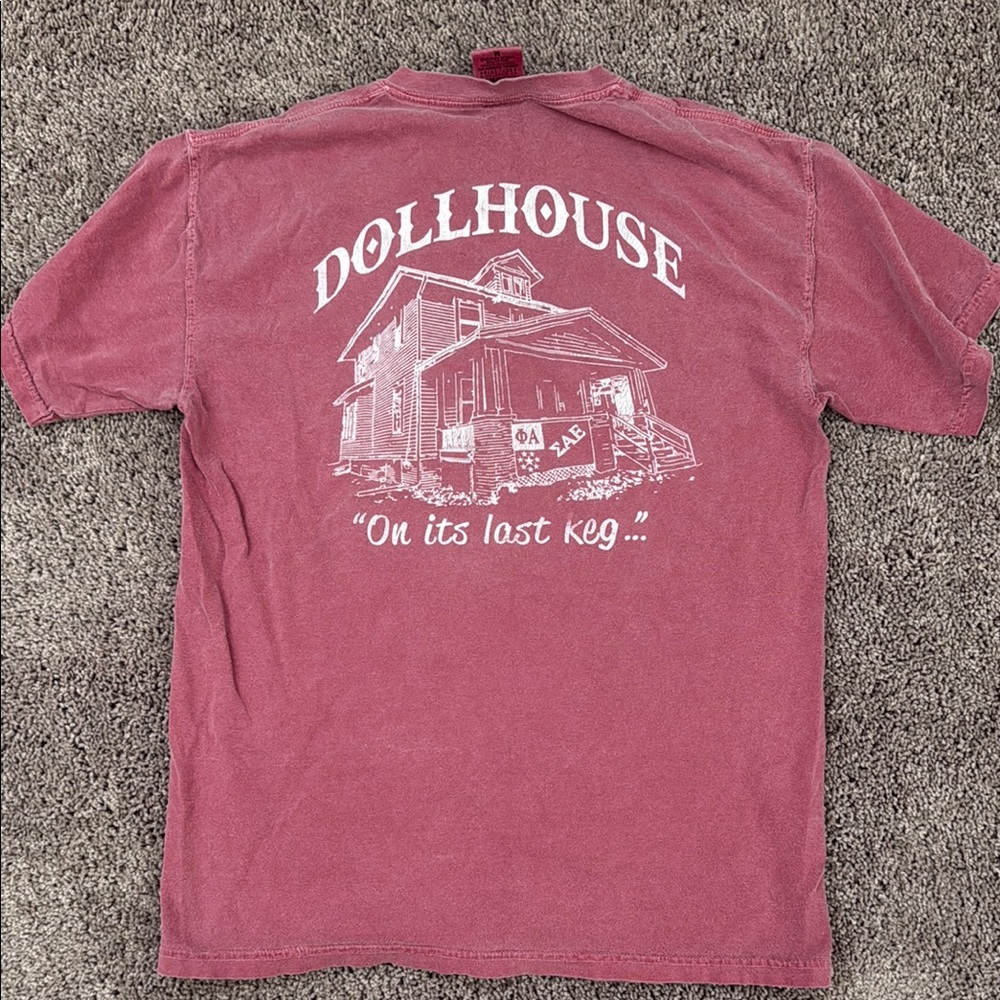Comfort Colors Red Short Sleeve Tee with Greek Letters - Picture 2 of 2
